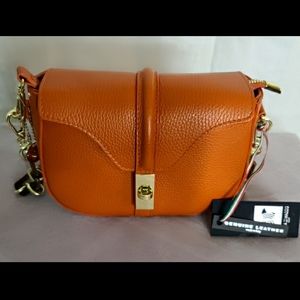 100% ITALIAN LEATHER BAG BY LAURA DIMAGGIO MILANO